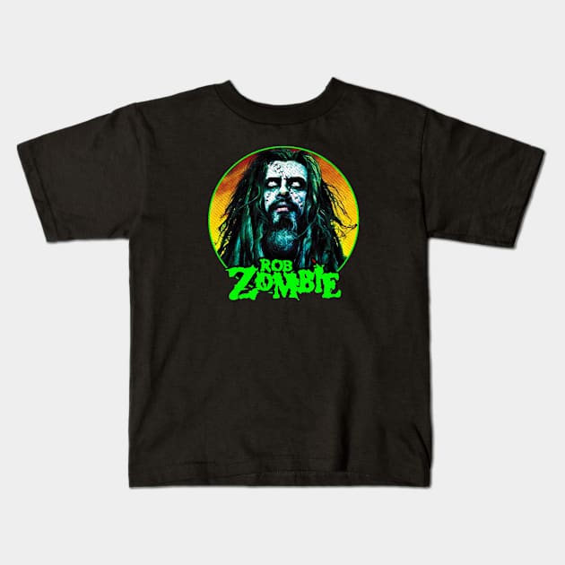 Zombieee rob Kids T-Shirt by Pradipta Art